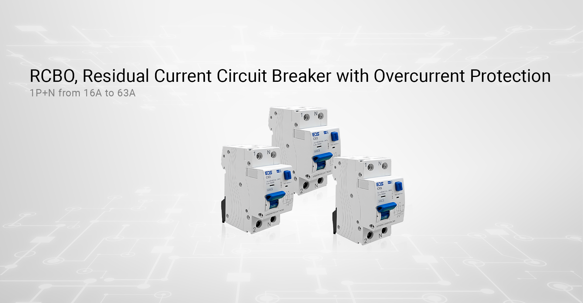 Over Current Number EDS RCBO, Residual Current Circuit Breaker with Overcurrent Protection ...
